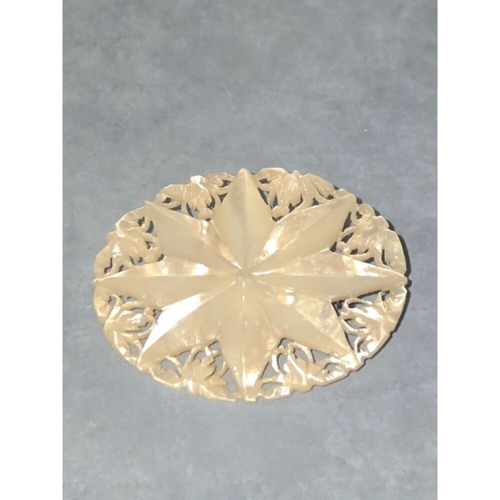 Vtg. 1950s Mother of Pearl Brooch (O-12)